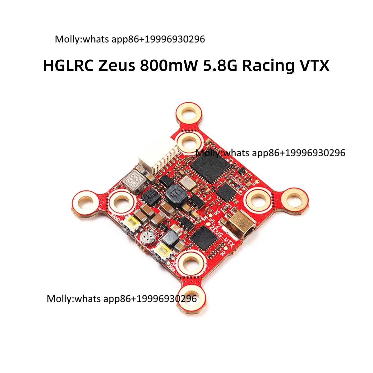 HGLRC Zeus 800mW VTX 5.8G 40CH Built-in Mic Smart Mount 20/30mm 5V/2A BEC IRC Tramp FPV Racing Drone Video Transmitter
