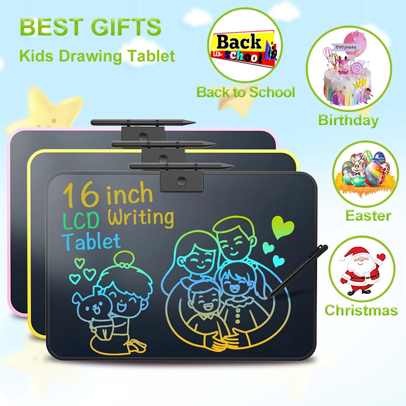 

Детская учебная ЖК-доска для рукописного ввода 16/20 дюймов с утолщенным корпусом и устойчивой к падению зарядной доской для рисования