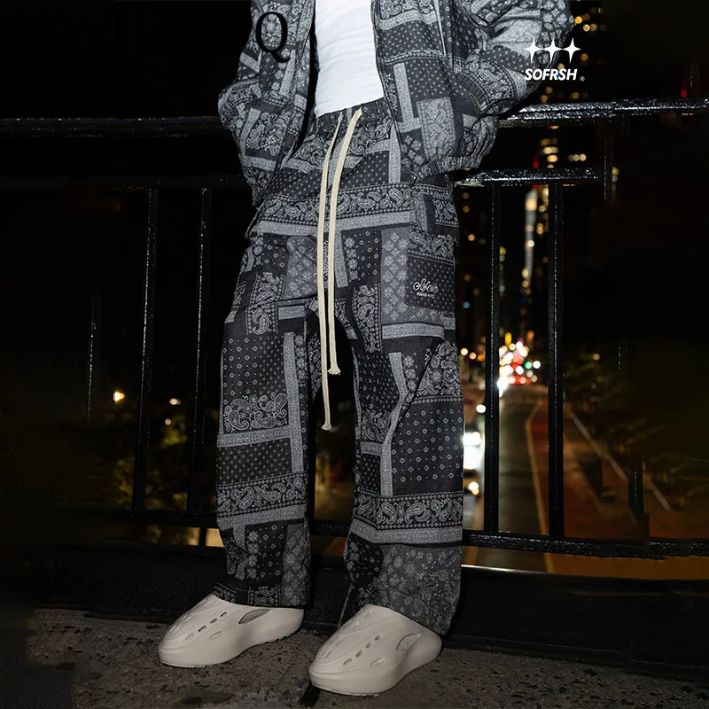 

MWJLPWQ Men's Denim American Style Trendy Washed Vintage Drawstring Loose Casual Pants 2025 Autumn New Jeans Street 12370