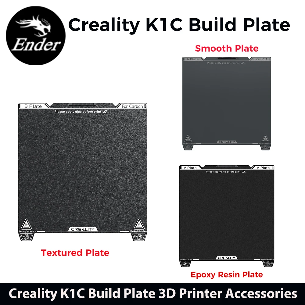 

Creality K1C PEI Build Plate 3D Printer Accessories Without Soft Magnetic Sticker 235x235mm K1C Printing Plateform Board Frosted