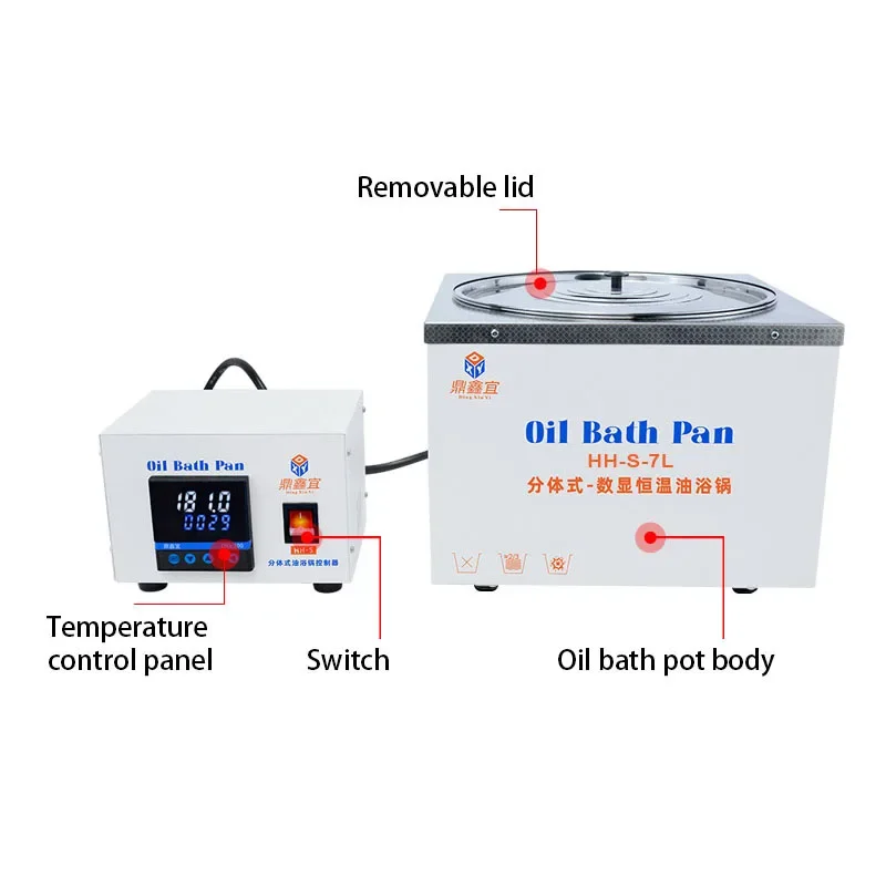 Laboratory digital display constant temperature single hole oil bath pot can be timed