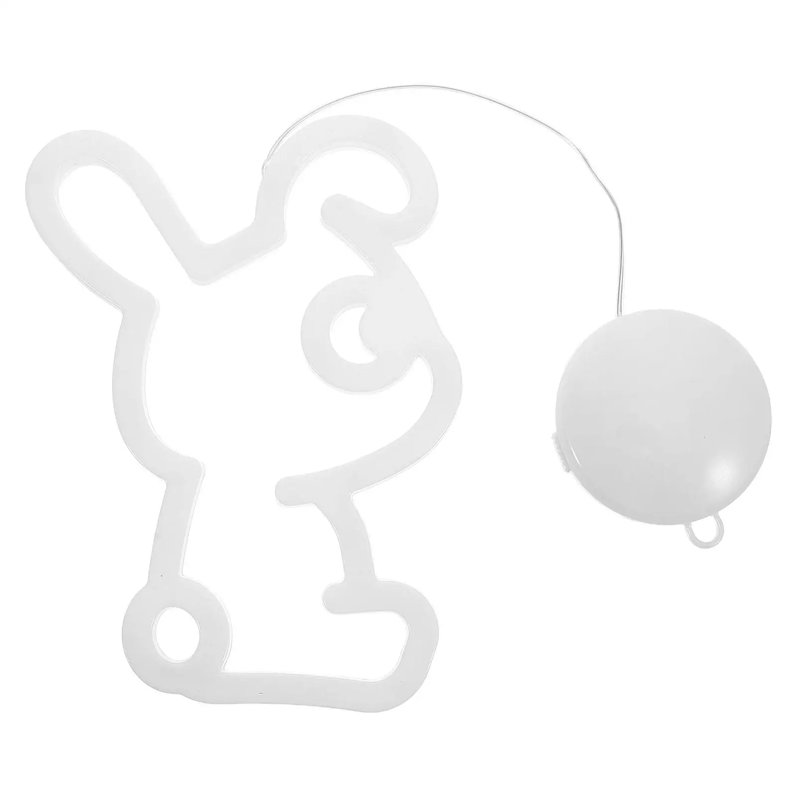 

Colored Bunny Night Light Lamp Rabbit Shaped Suction Cup Hanging Hanging Party Easter Bedroom Wall Lamp Signs