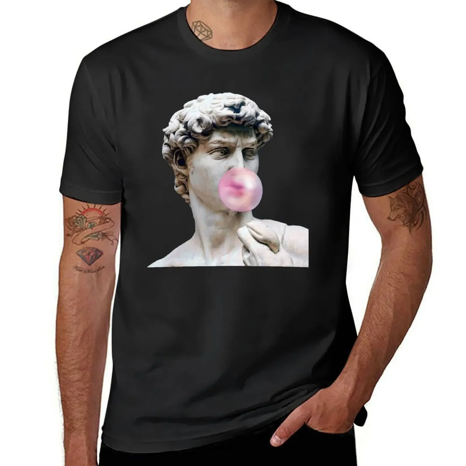 

David with bubble gum T-Shirt man clothes graphics sweat shirts, men