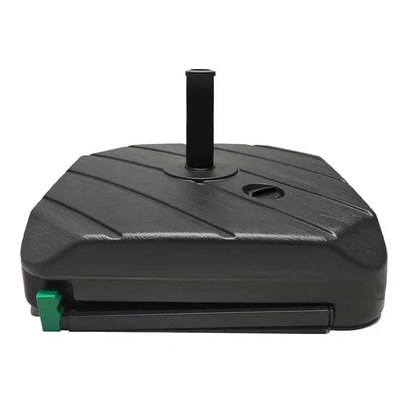 China Factory's Modern Black Patio Cantilever Umbrella Base Waterproof Offset Stand with Wheels Quality Outdoor Furniture
