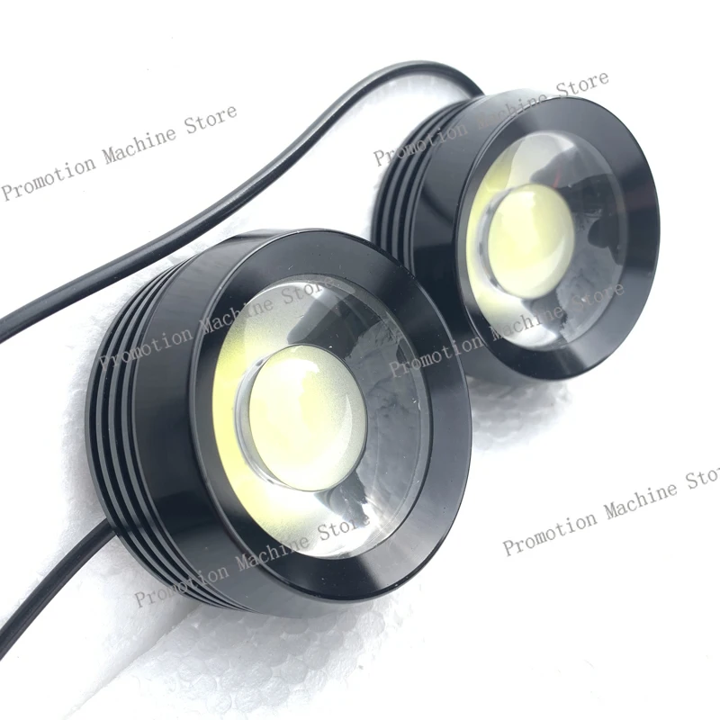 60mm diameter Circle Waterproof Car Led day light Grille grid fog lamp Bigger eagle eye COB 6000K Flood E4 Led Car headlamp