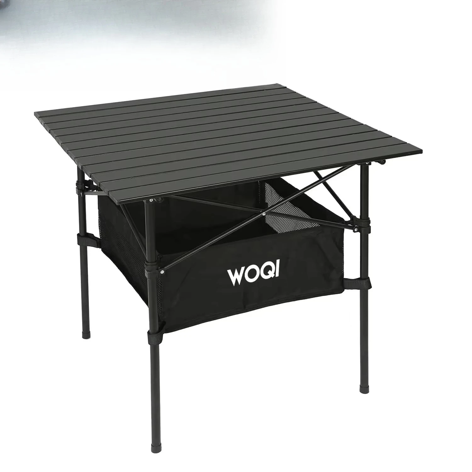 

Walch portable camping roll-up table with aluminum top for outdoor picnics