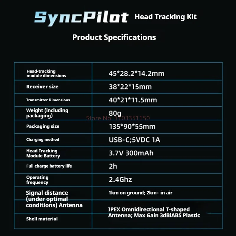 Juego de rastreador de cabeza FMS Syncpilot FPV para modelos de coches de barcos y aviones RC