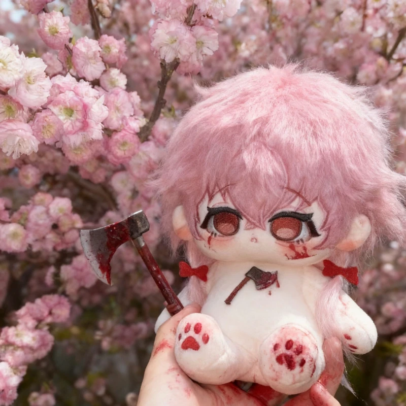 Pluszowa lalka cosplay Anime Gasai Yuno, urocza dziewczynka z różowymi włosami, wypchana zabawka, szkieletowy korpus, strój do przebierania dla fanów i kolekcjonerów.