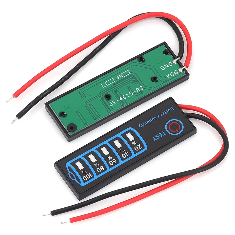 Javino 1/5/10Pcs DC5V-30V 2-8S Li-ion / LiFePO4 / Lead-Acid Battery Pack Percentage Indicator Board Battery Power Display