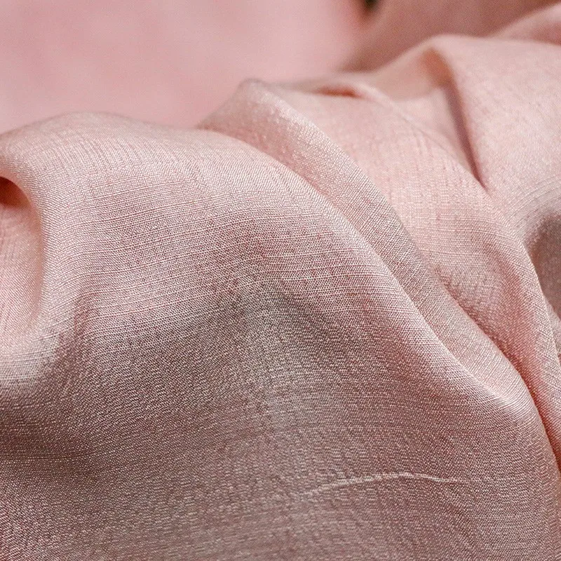 Natural tussah silk fabric with dirty dyeing and color stir-frying techniques intangible cultural heritage designer