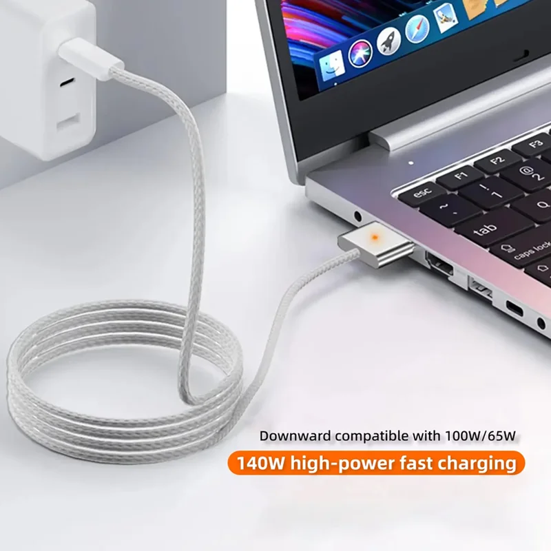 �y�Z�[�����z���C�[�d�P�[�u�� (AP3 ���� MagSafe3�A140W) �V���� Apple MacBook Pro �ƌ݊����̂��鍂���[�d���b�v�g�b�v�P�[�u��