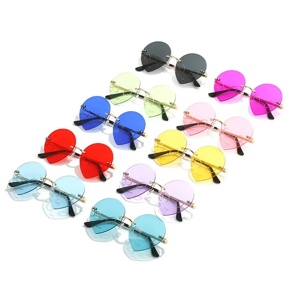 Alien Rimless Halloween Sunglasses, Festa colorida e Masquerade, Proteção UV, Acessórios Traje