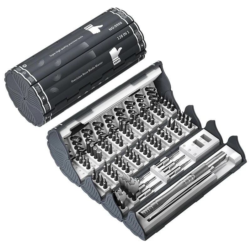 Jeu de tournevis de précision 128 en 1, embouts de tournevis Torx Phillips magnétiques, ensemble d'outils de réparation électronique professionnels portables