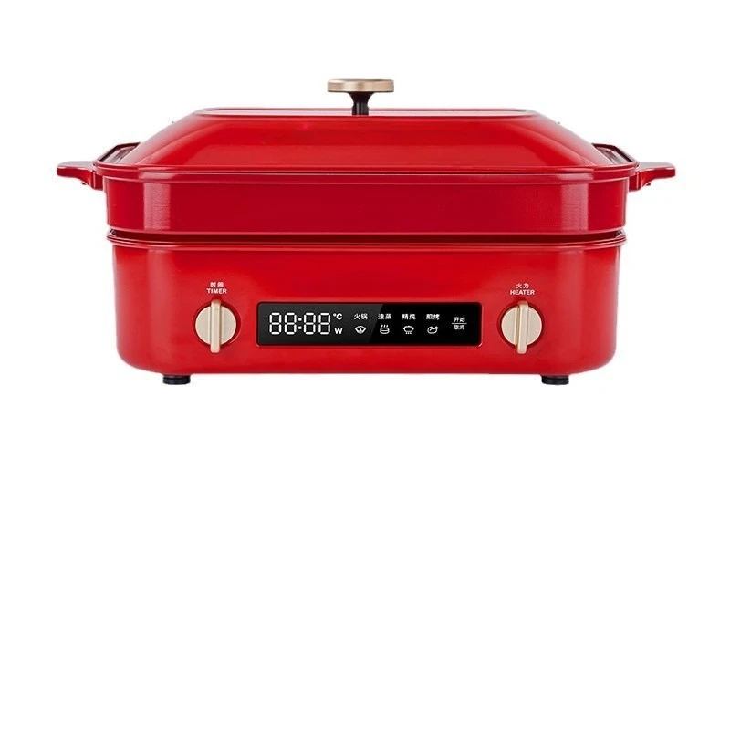 

Multifunctional, barbecue hot pot cooking pot, multi-purpose, household electric pot, integrated frying, cooking, rinsing and