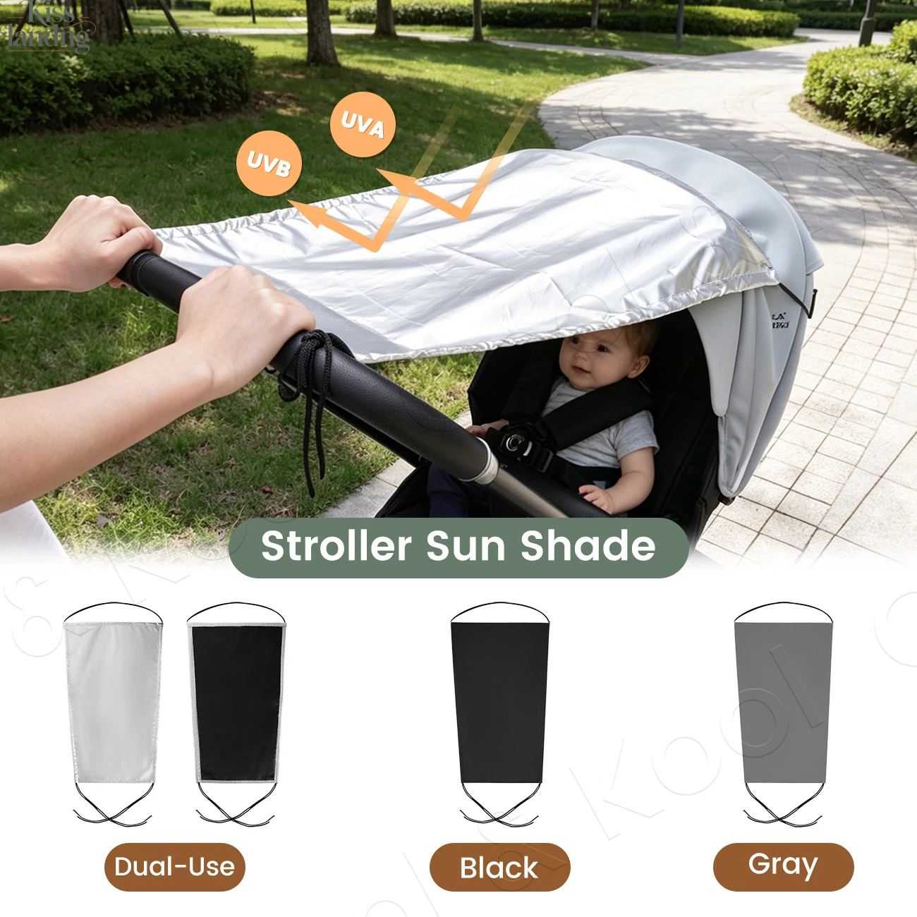 1PC Universal Baby Stroller Sun Shade, UV Protection Canopy Cover for Prams & Infant Car Seat