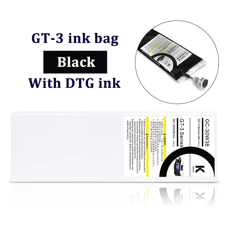 Winnerjet 380ml GT-3 Direct Use Ink Bag With DTG Textile Ink for Brother Series GT-341 GT-361 GT-381 Printer