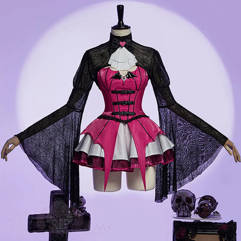 

Вампир Дракулаура Косплей Костюм Женский Сексуальный Корсет Лолита Короткое Платье Костюм Готический Панк Платье Хэллоуин Карнавальная Вечеринка Одежда