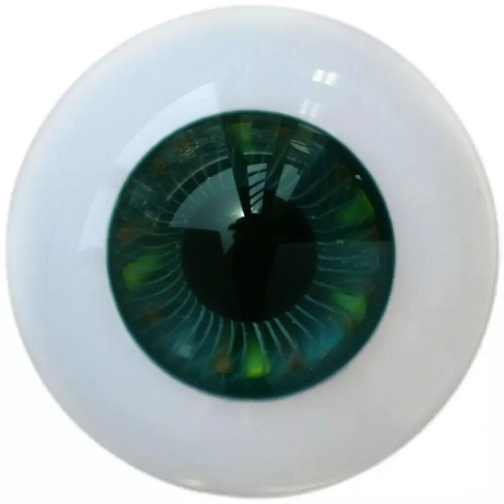 [wamami] 6mm 8mm 10mm 12mm 14mm 16mm 18mm 20mm 22mm 24mm Green Glass Eyes Eyeball BJD Doll Dollfie Reborn Making Crafts