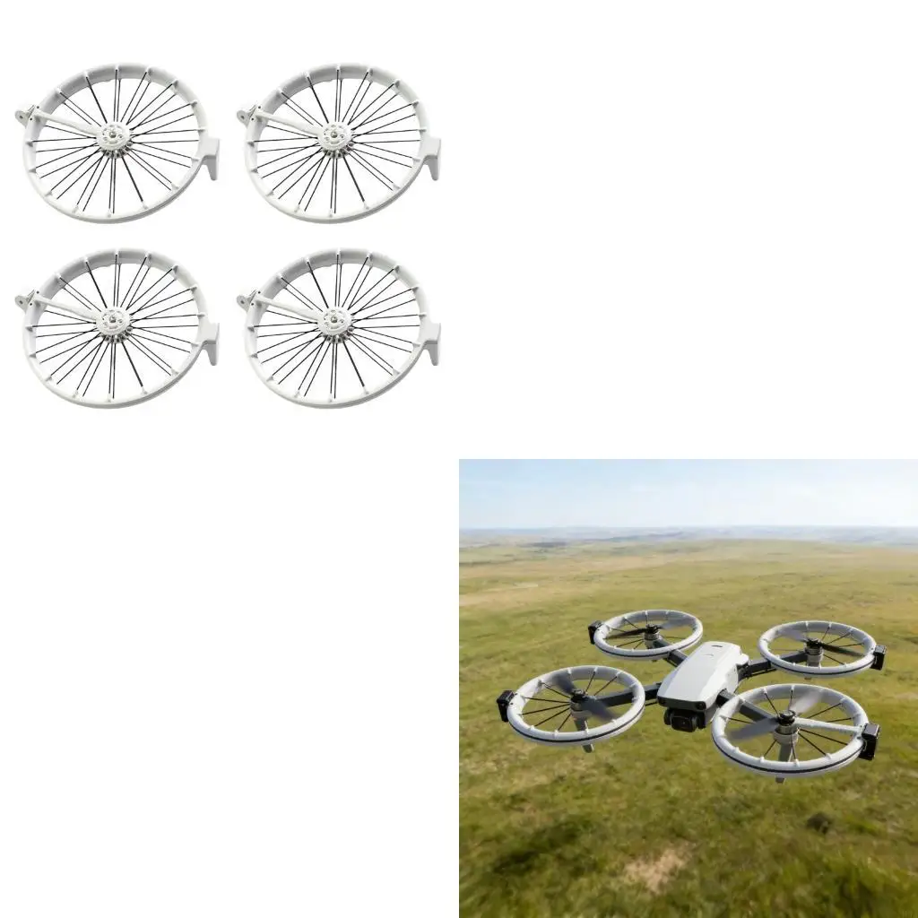 

193A 4PCS Lightweight Impact Resistant Propeller Guards For Flip Propeller Shockproof Protectors Round Shell Rear Cover
