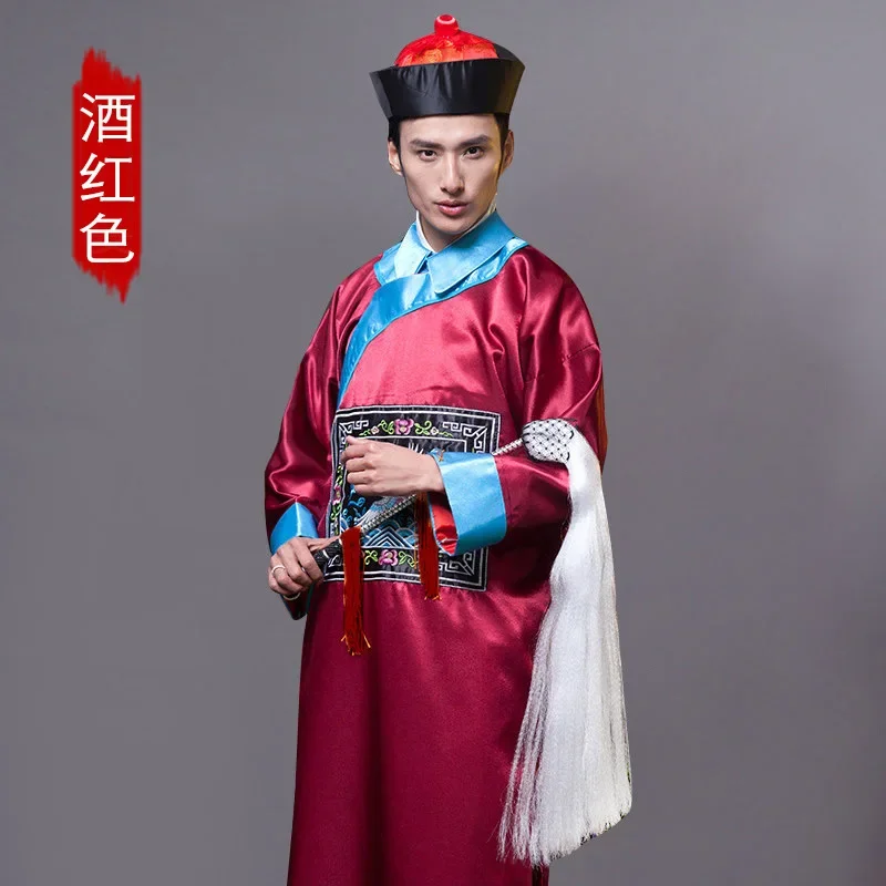 Qing dynasty The Eunuch Zombie Chinese Ancient Cosplay Officials Men Chinese Zombies for Halloween Clothes hats  Ancient Manchu