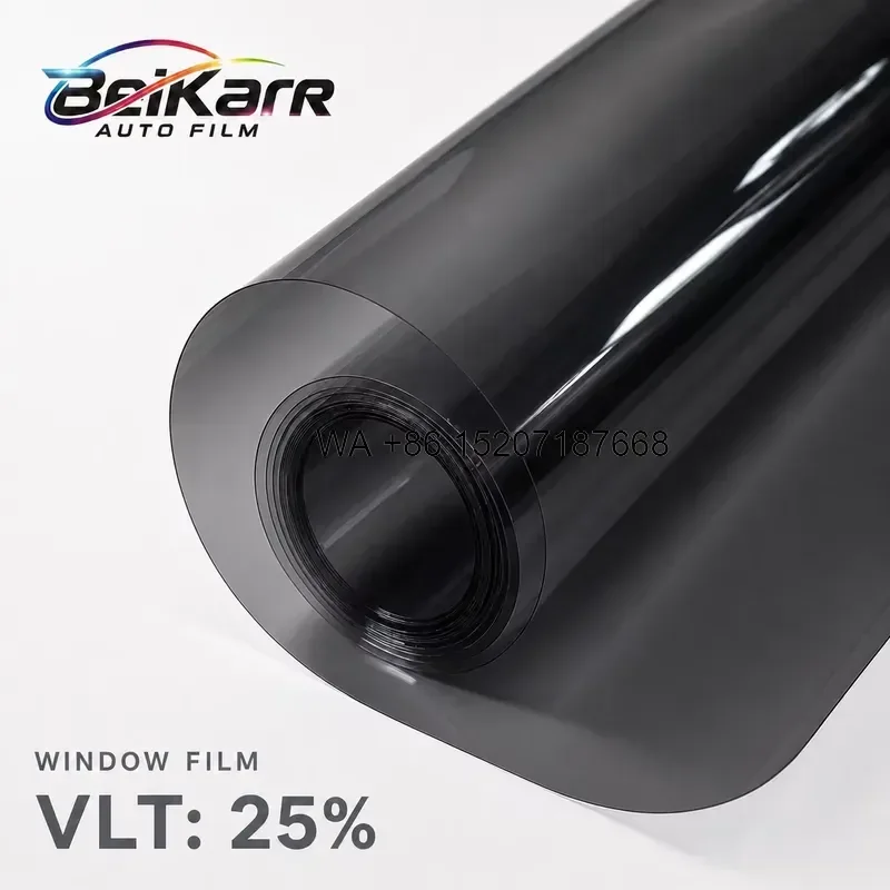 Wmwmnu for BEIKARR 25% VLT Nano Ceramic Car Window Tint Film Auto Glass Solar Heat Insulation UV Protection Self Healing 95%