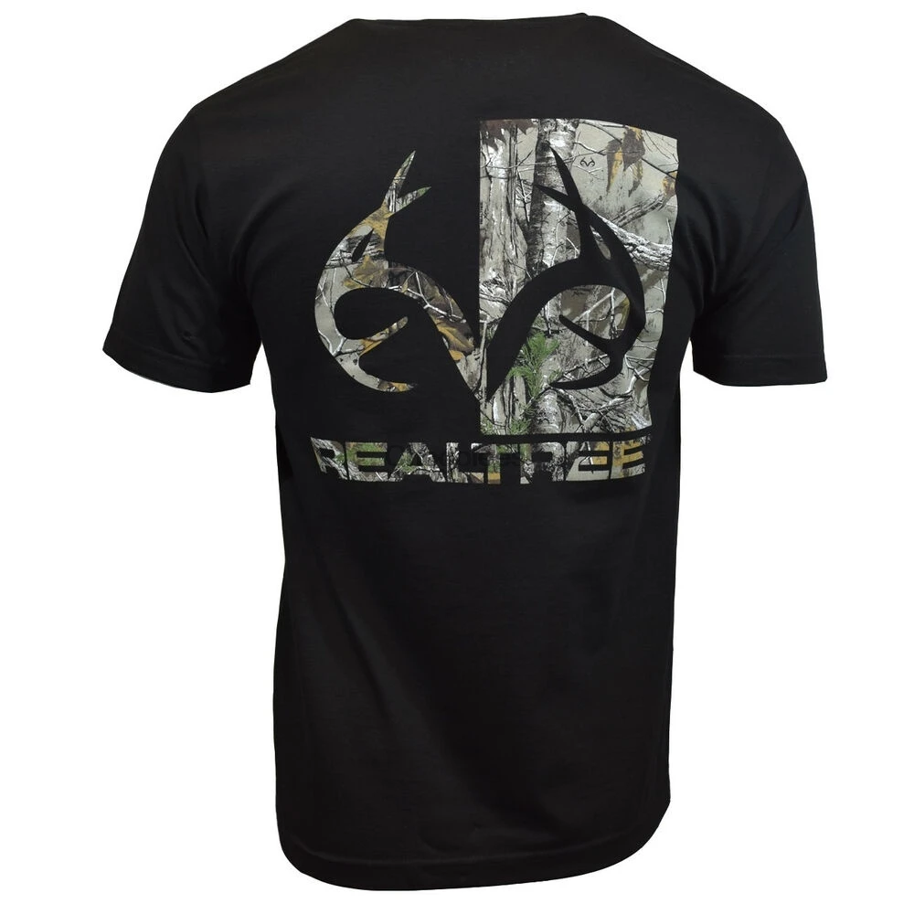 REALTREE Men Tee T Shirt Hunting All Season Camo Buckhorn Logo Camping S M L NWT