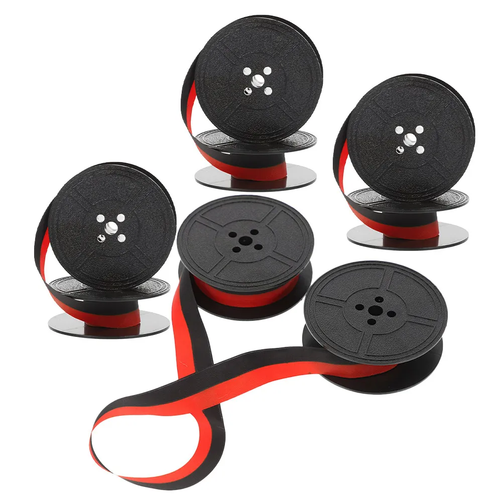 4Sets Typewriter Ribbon Spool Nylon Replacement Ink Absorbent Wear-Resistant Universal Professional Office Use