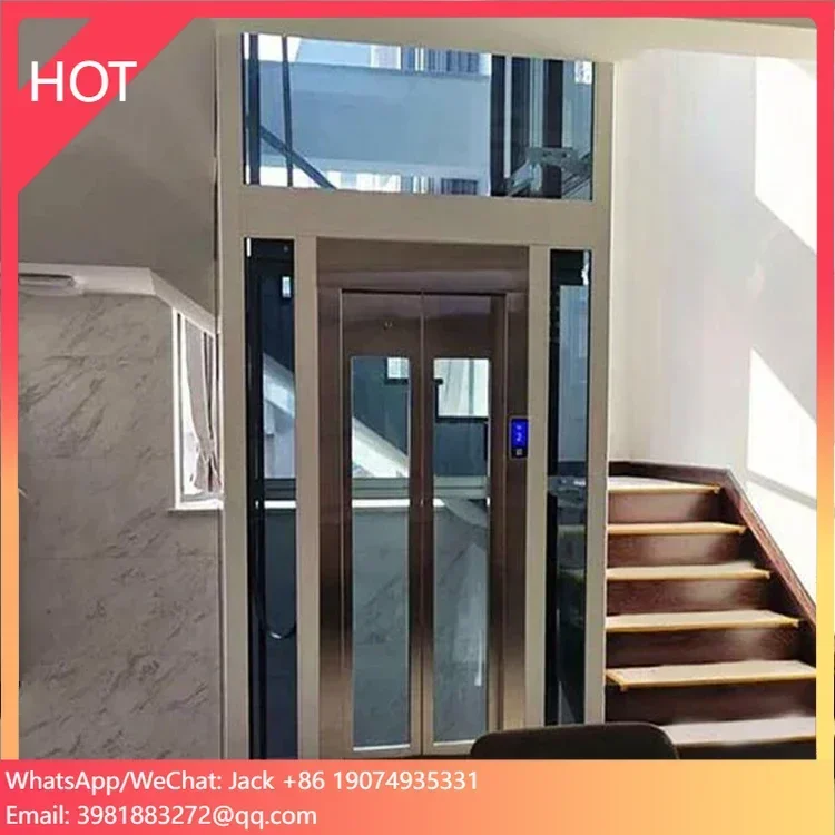 Hospital Elevator 4 Floors 400kg Home Hi Tech Face Recognition Controller Elevator