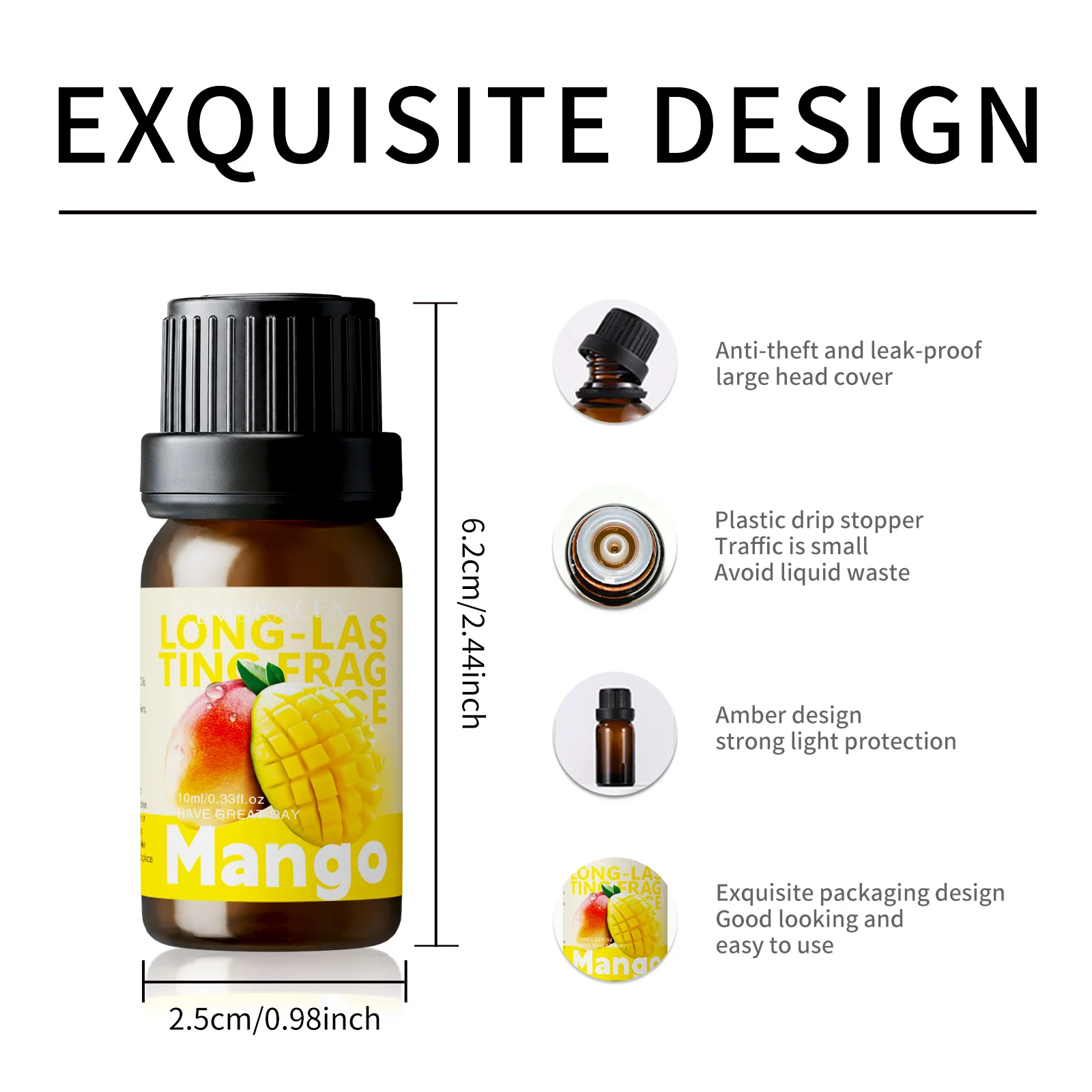 10ml Mango Fragrance Oils Mango Aroma Oil Funny Long Lasting Scent Gifts Women Candle Making image 2