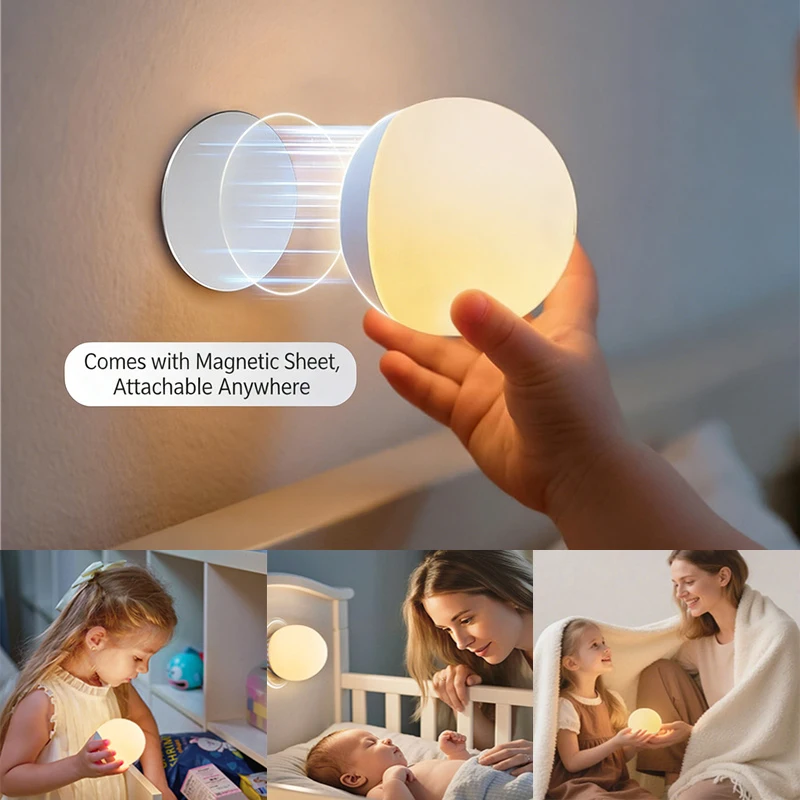 Shell Nursery Night Light For Maternal Infant Feeding RGB Colors Dimmable Silicone Eye Protector LED Touch Night Lamp Baby Stuff