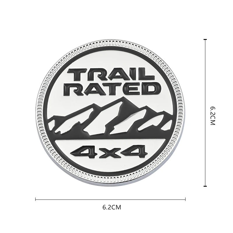 3D Metal Car Emblem 4X4 Trail Rated Badge Car Stickers For Jeep Cherokee Compass Trail Hawk Liberty Commander JK Car Styling