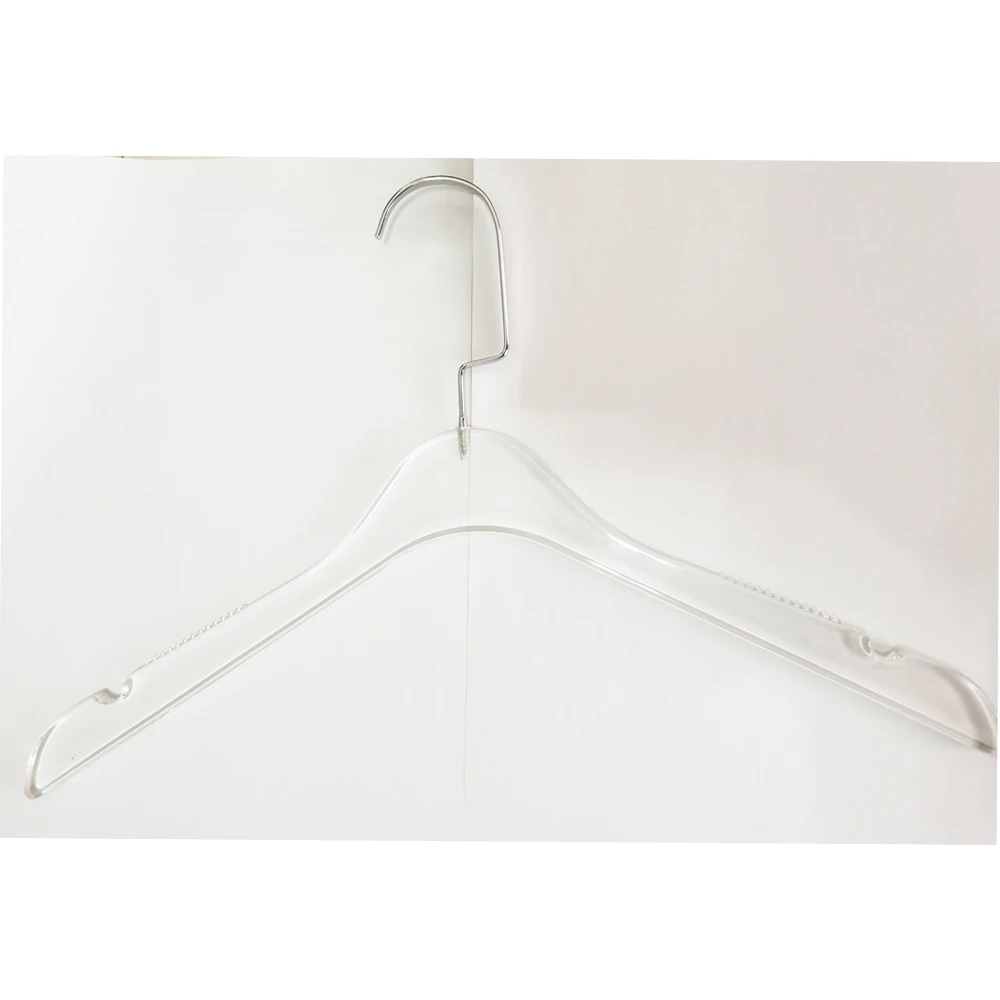 Acrylic Transparent Clothes Hanger, Display Wedding Gown, Clear Hanger 5 pcs Hangers Silver Hook