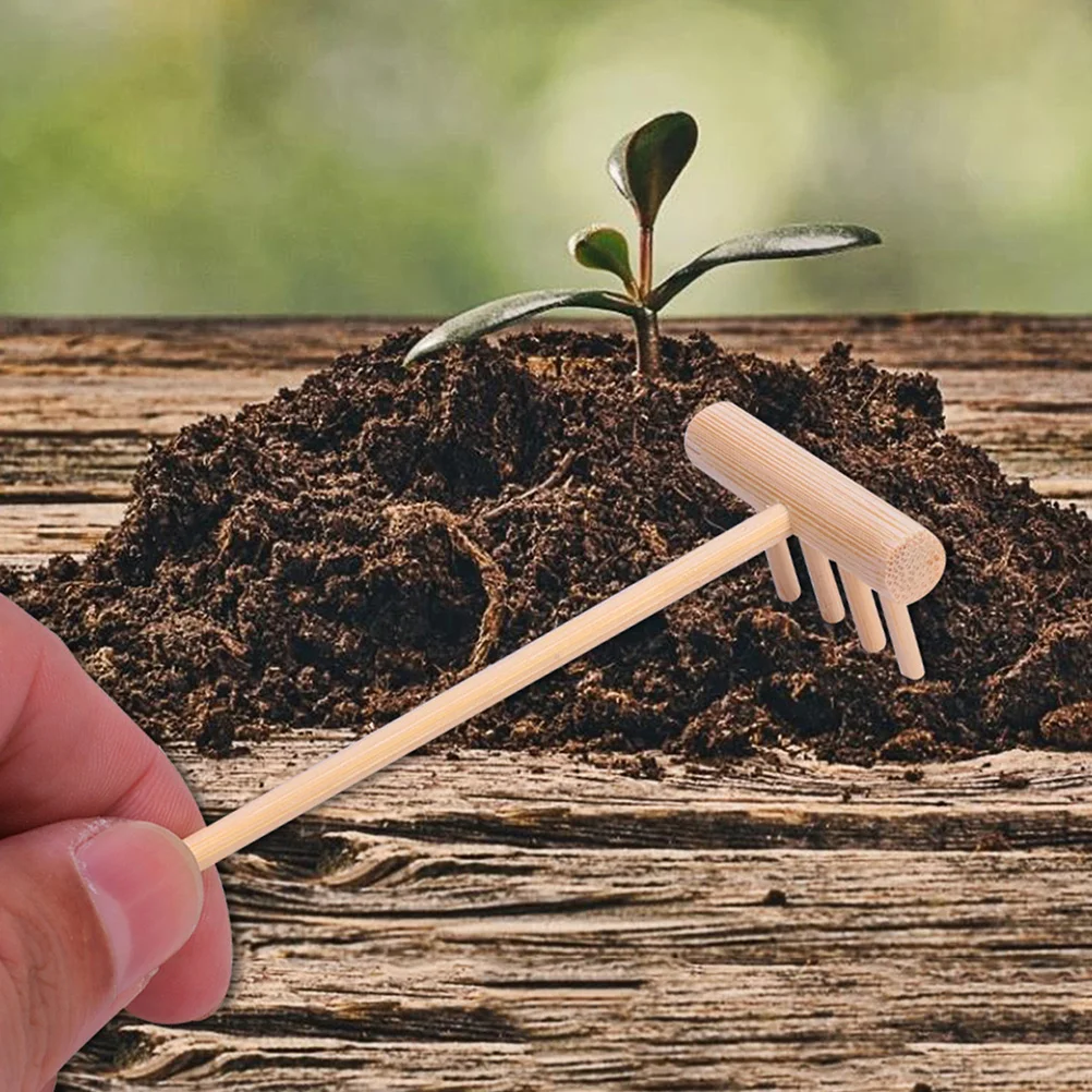 

5Pcs Sand Garden Rake Set Miniature Rakes for Desk Zen Garden Rake Portable Sand Table Rakes Decor Rustic Farmhouse Style