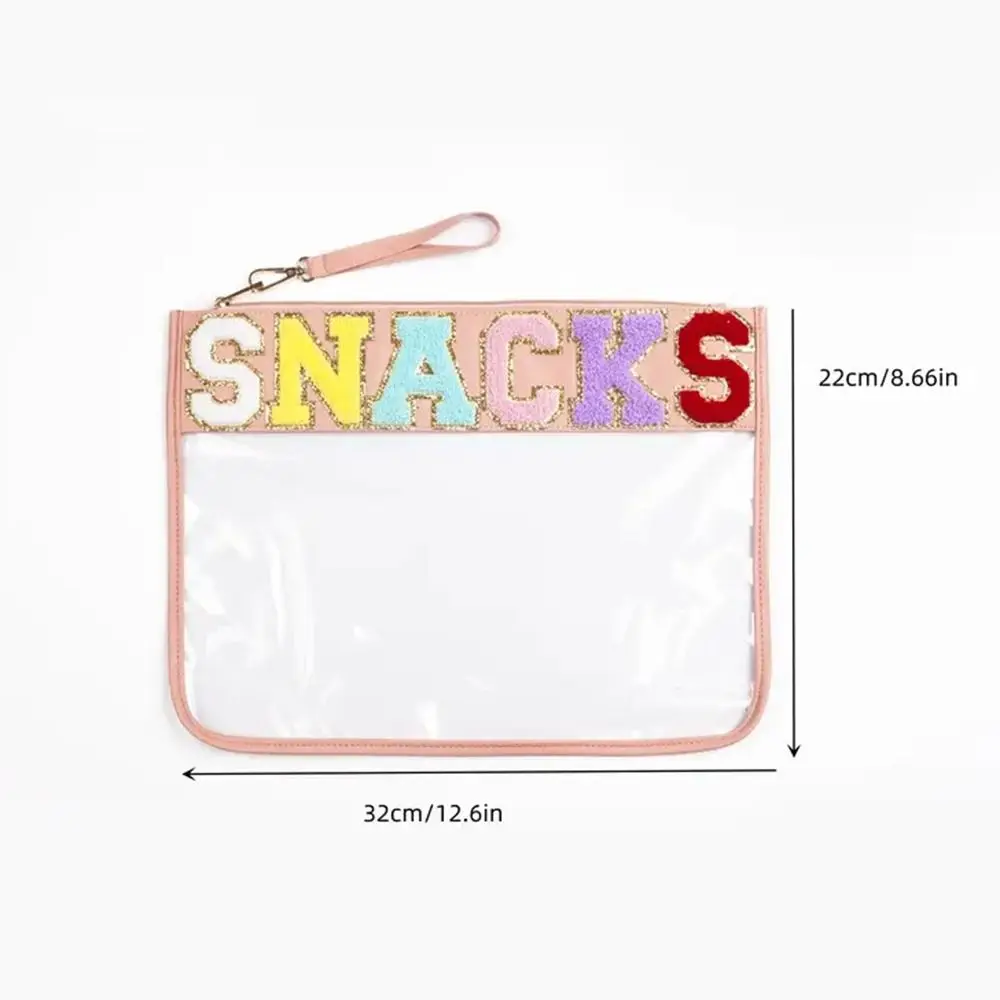 Transparent PVC Cosmetic Bag Waterproof Portable Make Up Pouches Carry on Large Capacity Handheld Toiletry Organizer Vacation