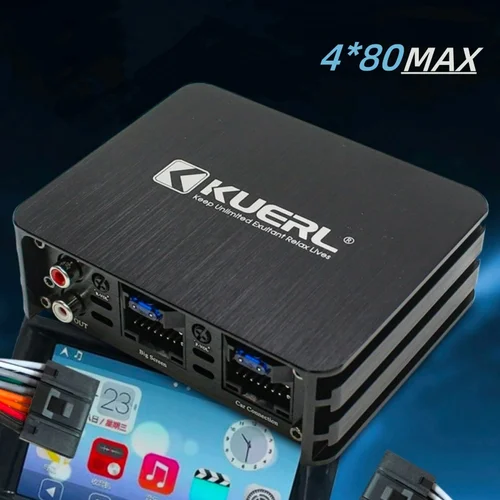 Amplificador DSP para coche Clase AB de 4 canales RMS 4*60W sistema de Audio automotriz amplificador de sistema de pantalla grande Android dedicado