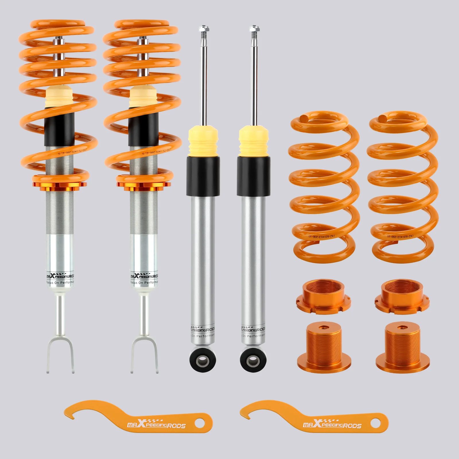 maXpeedingrods Coilovers for Audi A4 2000-2009, Coil Spring Shock Absorber, Height Adjustable Coilovers Suspension Kit Struts