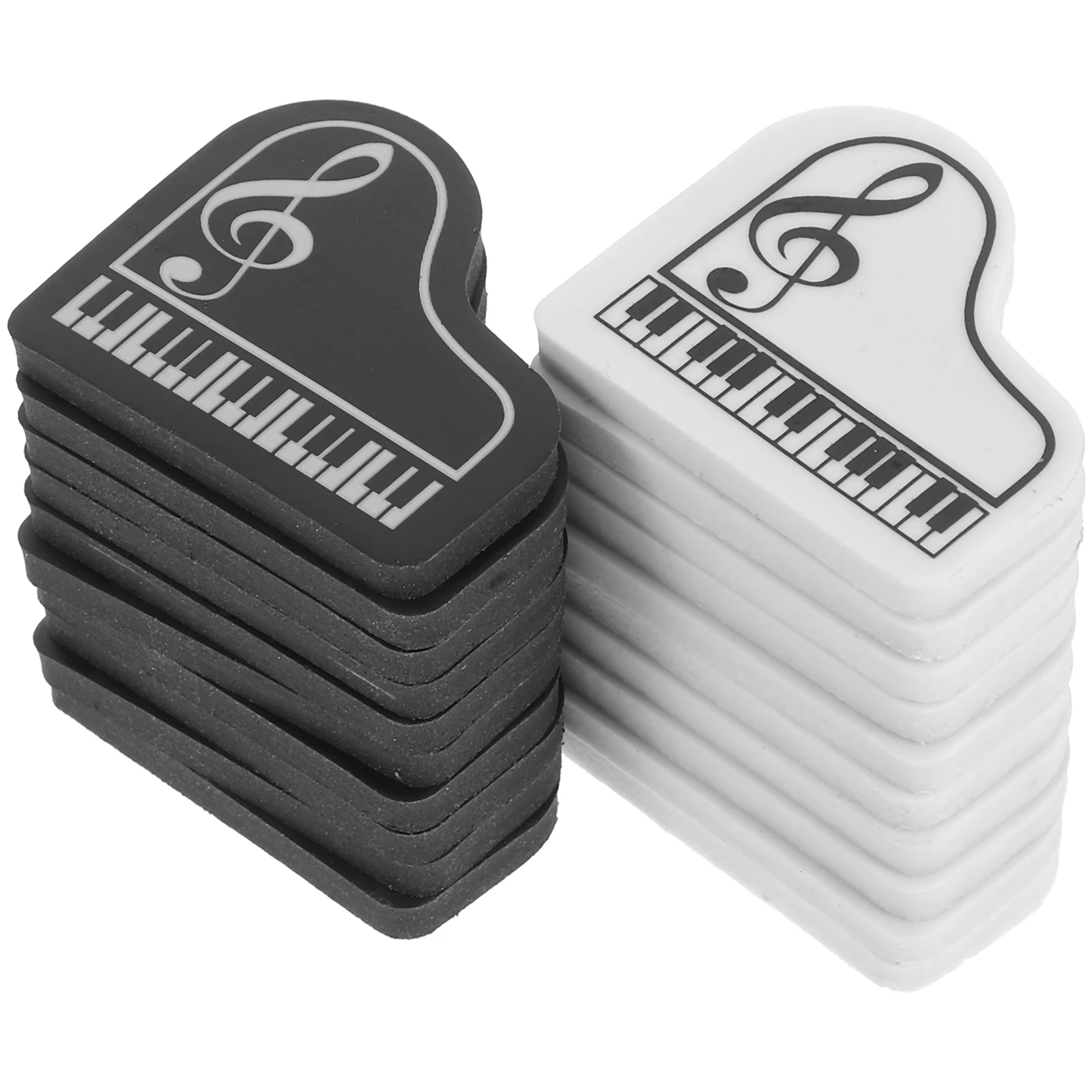 

20 pcs Piano Shaped Erasers Cute Small Musical Instrument Novelty Rubber for Kids Students Classroom Rewards Gifts