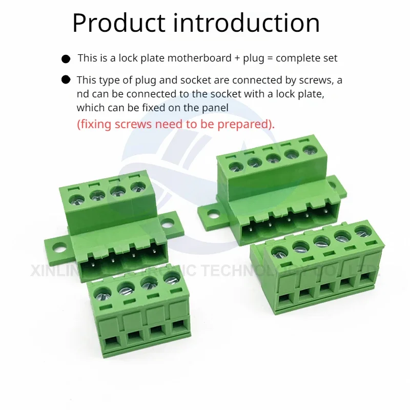 Löt freier Kolben 2 edgrkc-3, 5mm Stecker klemmen verriegelung platte fest 5,08mm Stecker klemmen Kabelst ecker klemmen