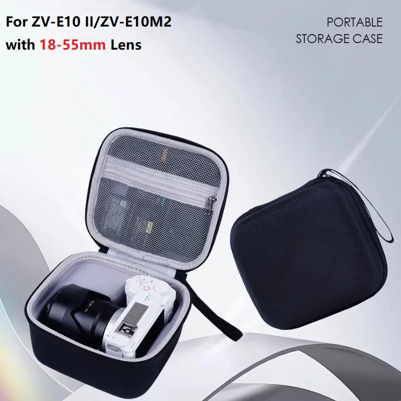 

Жесткий чехол для хранения камеры, защитная сумка для Sony Alpha ZV-E10 II/ZV-E10M2, подходит для объектива 18-55 мм 16-50 мм