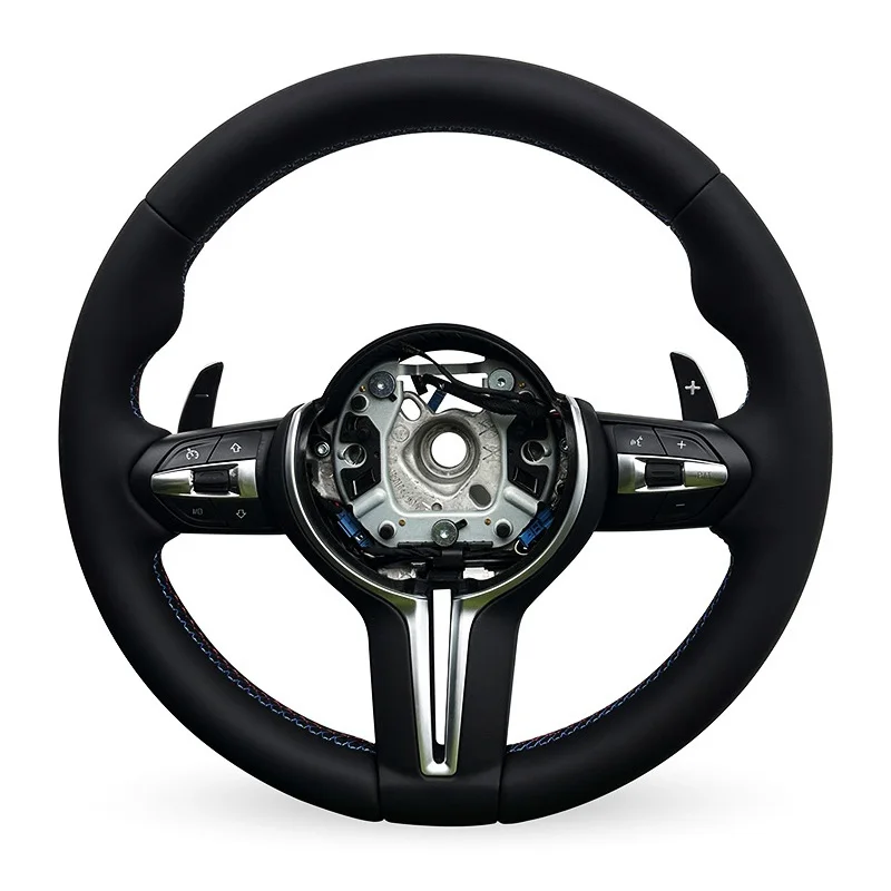 Antislip lederen stuurwiel voor BMW 1 Serie X5 X6 E70 E90 F30 F10 F20 F21 F31 F34 F32 F33 F36 F80 - afbeelding 2