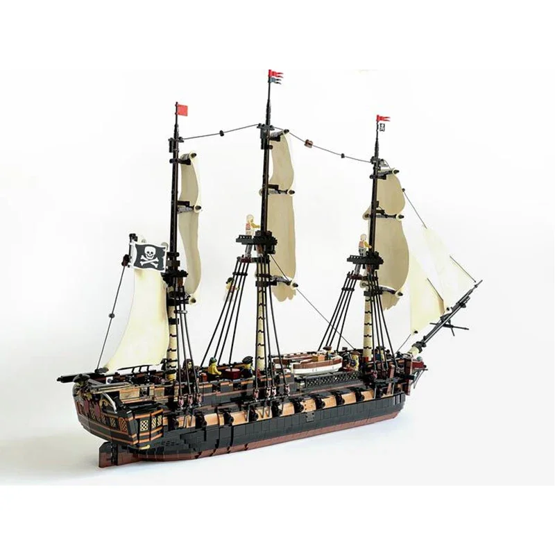 NEW MOC 5370PCS+ Middle Ages Supernaut Heavy Frigate Pirates Ship Building Blocks DIY Assembled Model Toys Brick Children\'s Gift