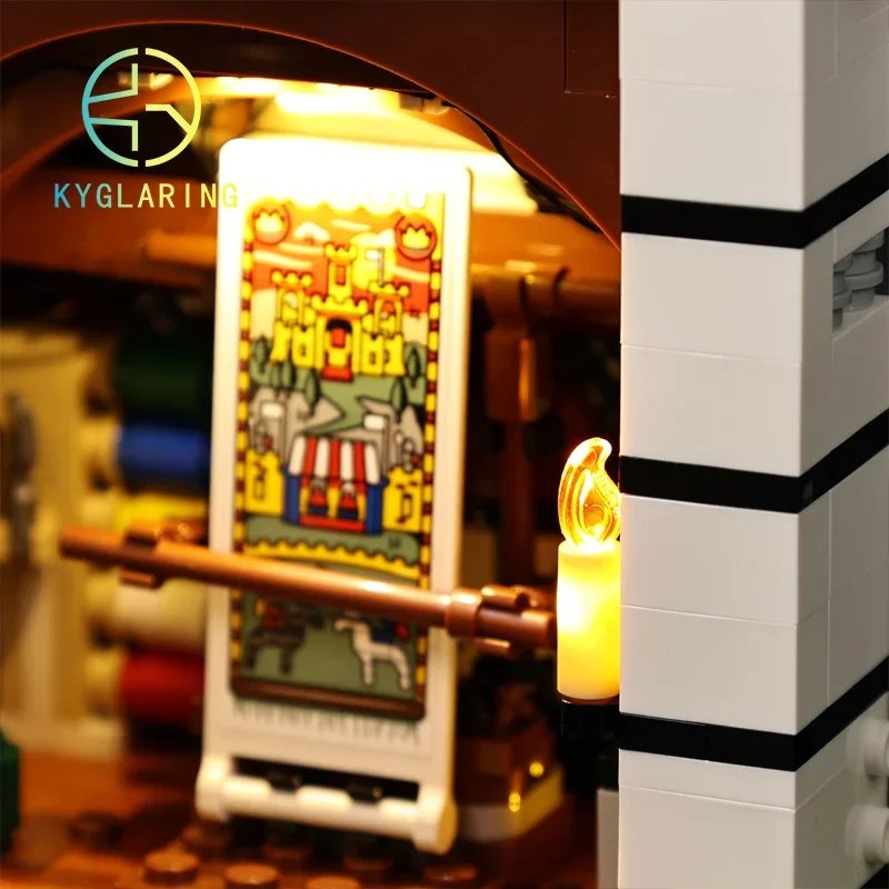 Kit de Iluminação LED Kyglaring, Modelo Medieval Town Square, Conjunto de Luzes, Não Inclui o Modelo, 10332