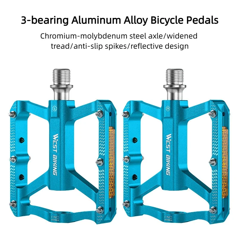 

Anti-slip Bicycle Pedals 3 Bearing Reflective Bike Pedal Dustproof Waterproof Bicycle Bicycle Flat Pedal For MTB Road Bike