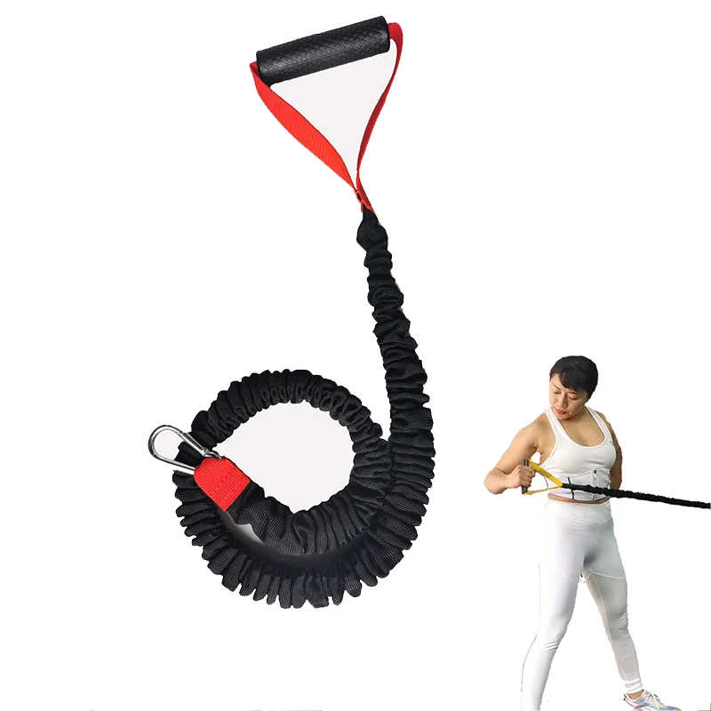 Resistance Cord Set Fitness, with Protective Nylon Sleeves, Handles,  for Dynamic Warmups, Crossfit,  Rehab