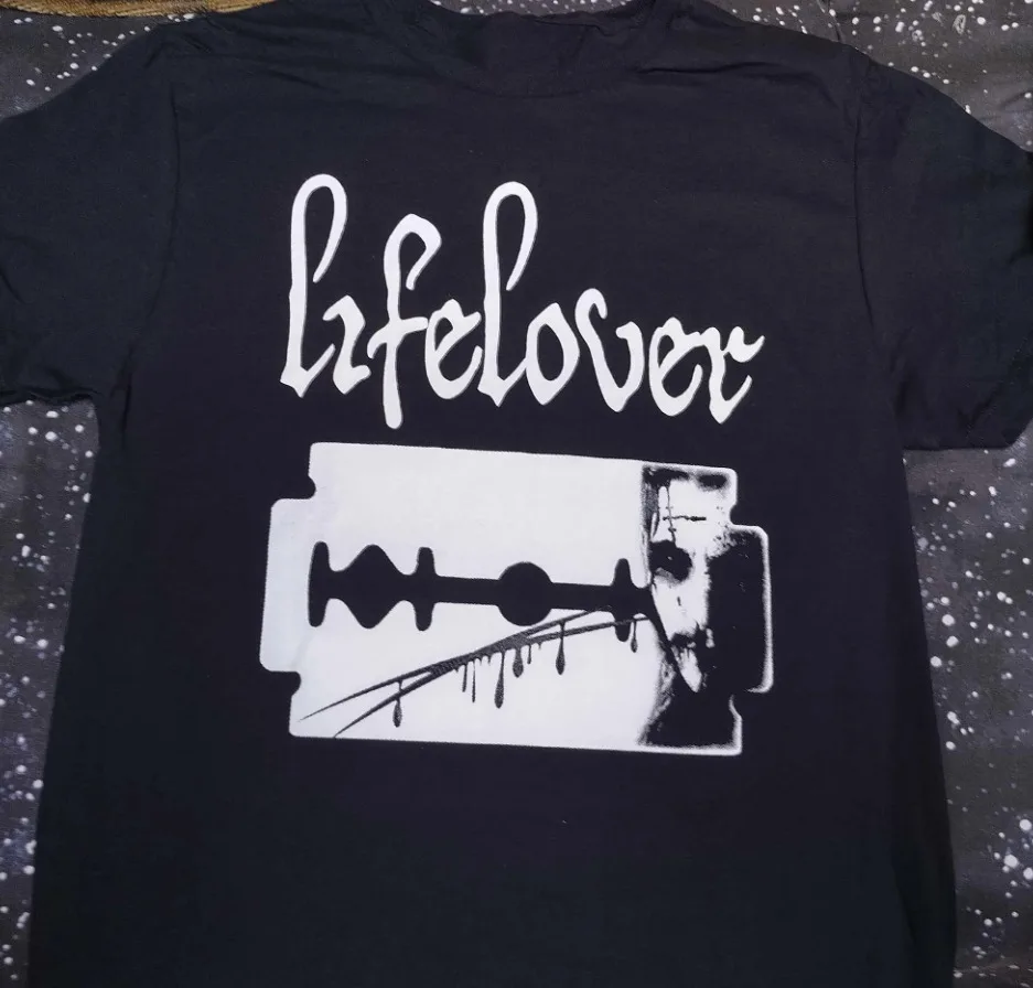 

Vtg LIFELOVER Gift For Fans Cotton Black Full Size Unisex Shirt J873