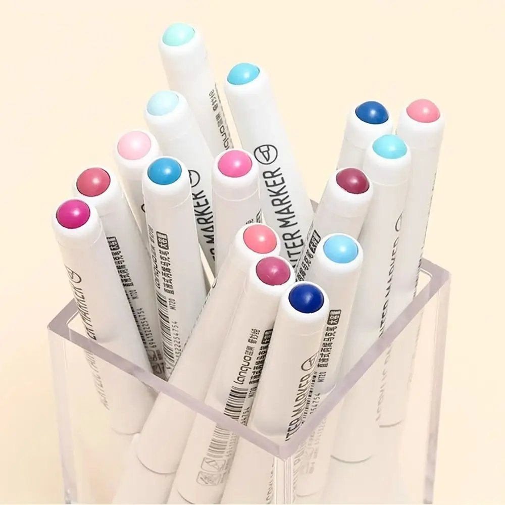 

9-Colors Acrylic Marker Pen Stackable Color Straight Liquid Colour Pen Art Stationery Quick Drying Art Watercolor Pen Graffiti