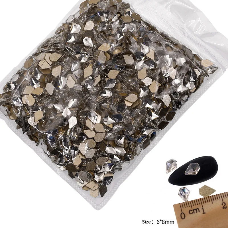 VDD P541-P580 Großhandel 1440 Stück Glas-Kristall-Strass mit flacher Rückseite, Glitzerstein in verschiedenen Formen für DIY-Bastelarbeiten, Nagelkunst und Dekoration – Detail 29