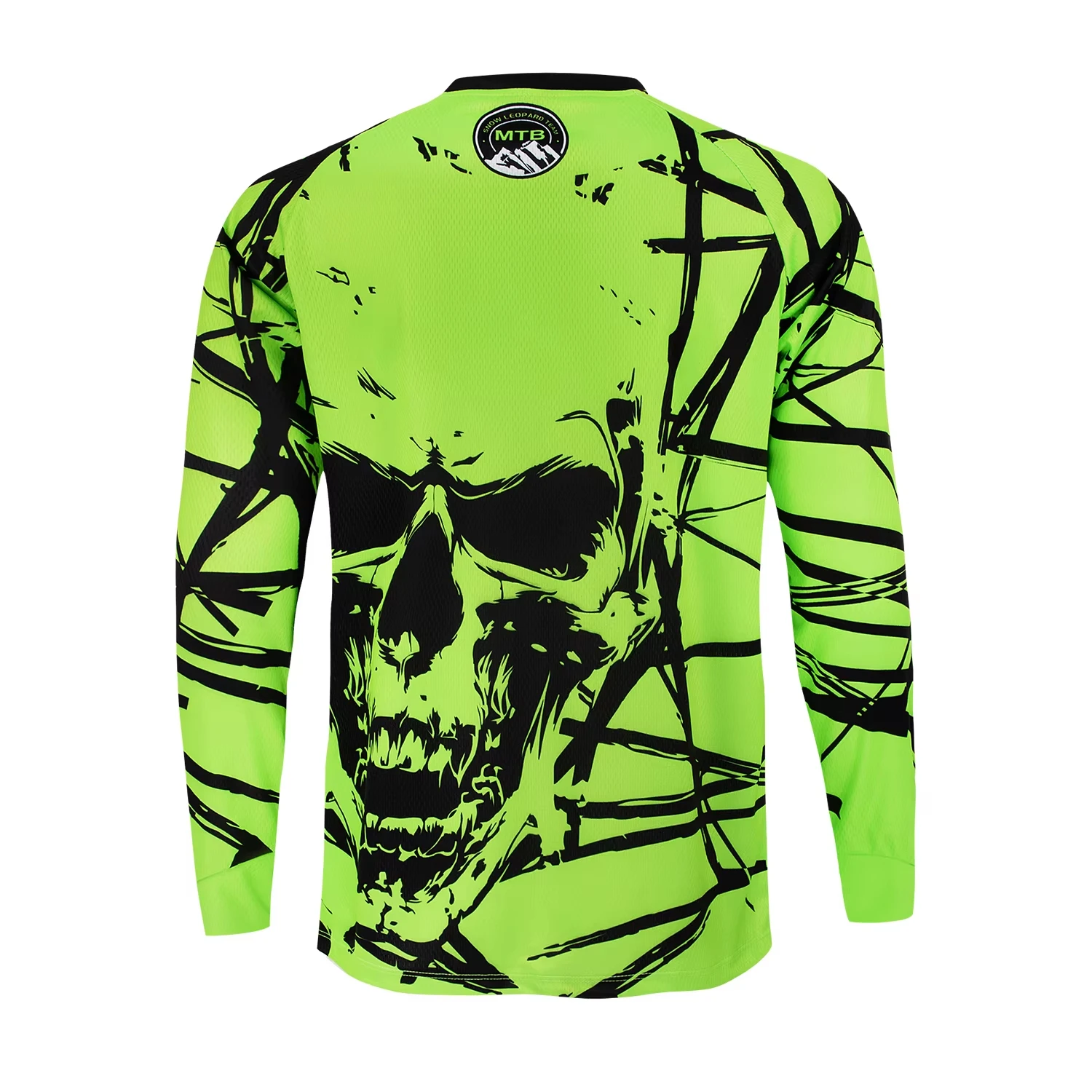 Edgy Skeleton Graphic Motocross Long Sleeve Jersey Family Matching Outfits Moisture Wicking Offroad MTB Cycling Riding Jersey