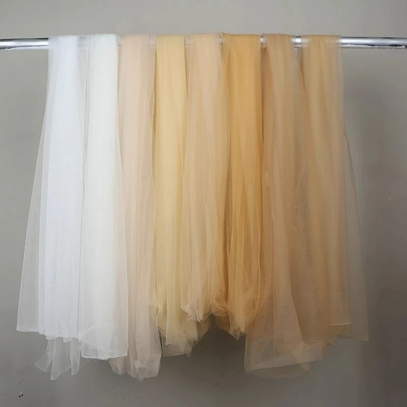 1/3/5/10m Nude Hourglass Waist DIY Tulle Soft Corset Mesh Net Turtleneck Top Sheer Sewing Cloth Backing Dress Bottoming Clothing