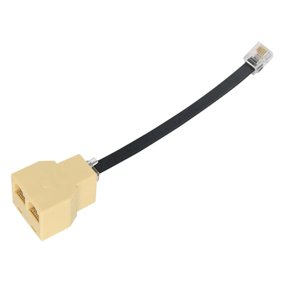 T35C 50CM RJ12 6P6C Coupler 2 Way RJ11 Telephone Cable Splitter Adapter Suitable for Telephone